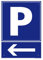 Panneau Parking Flèche À Gauche Alu 2 Mm - 300 X 420 Mm Signalisation Rectangulaire Prépercée Avec Kit De Fixation Fabrication Française