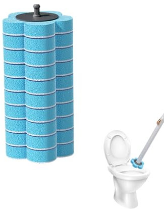 Toilettenbürste Zum Einmalgebrauch, WC Bürste Wandmontage Klobürste Disposable mit Reinigungsmittel,Einmal Toilettenbürste Austauschbaren Toilettenbürstenköpfen und Aufbewahrungsbehälter