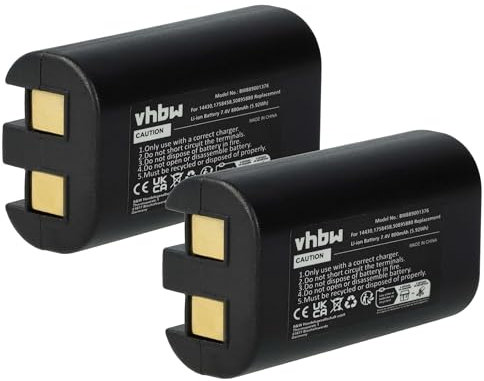 vhbw 2X Akku kompatibel mit Dymo LabelManager PnP, 260, 260 P, 280 Drucker Kopierer Scanner Etiketten-Drucker (800 mAh, 7,4 V, Li-Ion)