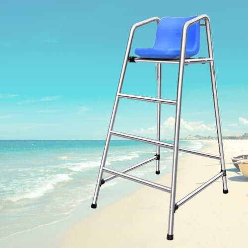 Chaises de sauvetage Chaises de sauveteur de piscine en acier inoxydable - Grandes chaises de sauveteur/transats Charges extérieures 300 kg / 660 lb - Tabourets de bar de piscine avec siège confortabl
