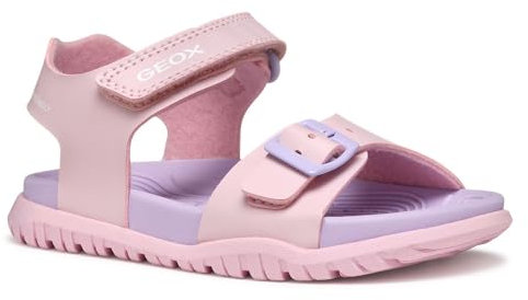 Geox J SANDAL FUSBETTO GI - Sandalo Bambina, Lt Pink/Lilac,