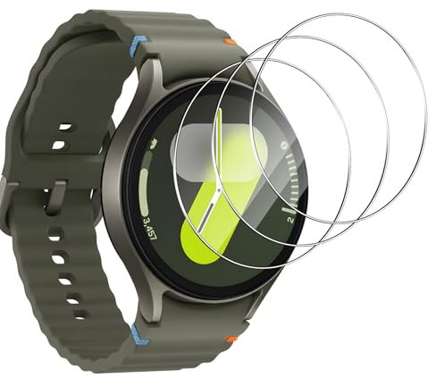 Vanrain Schutzfolie für Panzerglas für Samsung Galaxy Watch 7 44mm, 3 Stück Panzer Schutz Glas Displayschutzfolie, 9H Härte Schutzglas HD Klar Anti-Kratze Bläschenfrei