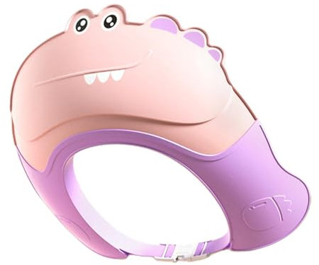 Cartel para baby shower, visera de baño para bebé, gorro de ducha con dibujos animados para bebé, gorro de ducha suave y ajustable, con protección para ojos y orejas