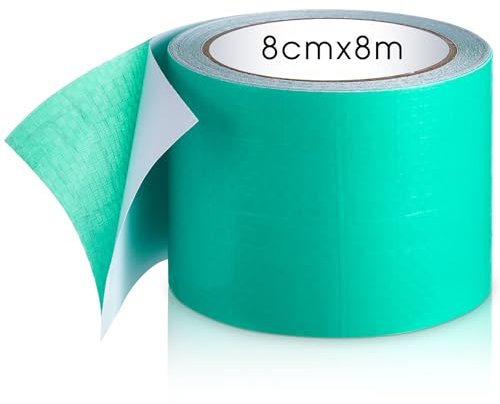 Sinmoe PE Planenband Lkw Reparatur Klebeband Markisenstoff Reparaturset 8cm ∗ 8m Wasserdicht Zelt Flicken für Kfz Anhänger Flugzeug Flicken Gewebeplane Trampolin Planen Kleber(Grün)