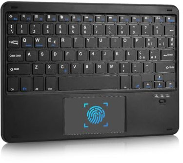 LAMA Tastiera Wireless con Touchpad, Tastiera Portatile Bluetooth Ultra Sottile per Tablet, Mini Tastiera Universale per Tablet/iOS/Android/Windows/Laptop/Computer/Telefono