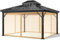 Moskitonetz Outdoor,4-Teilige Sonnenschirm Mesh Moskitonetz Balkon mit Reißverschluss für Pavillon Lodge oder Balkon Wird mit Einer tragenden Tasche geliefert mit Gewichtsbeutel(Grün, 300 cm x 360 cm)