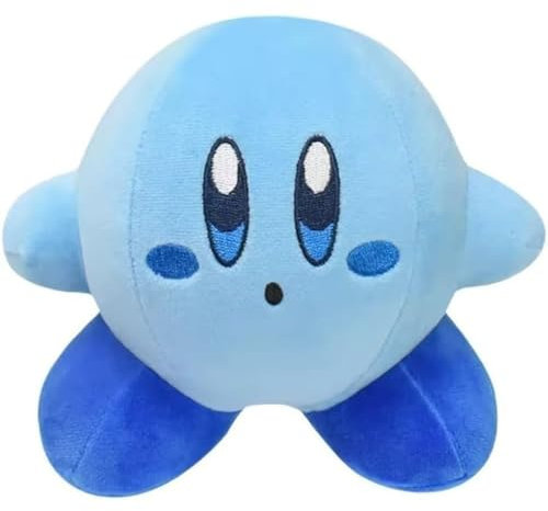 wiztex Kir-by Stofftier – Wunderschönes Plüschtier mit gestickten Augen, Kawaii-Plüschtier, Kir-by, Stofftier, Geschenk für Kinder zu Halloween, Weihnachten und Geburtstagsparty (Blau)