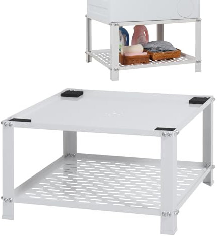 SMONTER Waschmaschinen Untergestell Universaltyp,Vier Ecken Tragfähigkeit Metall Waschmaschine Base Stand Heavy duty für Waschmaschine & Trockner (70x70x40 cm)