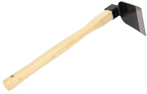 ViaGasaFamido Azada de Hoz para Desmalezar, Herramienta de Jardinería Manual, Acero al Carbono, Mango de Madera Ergonómico, Modelo D202