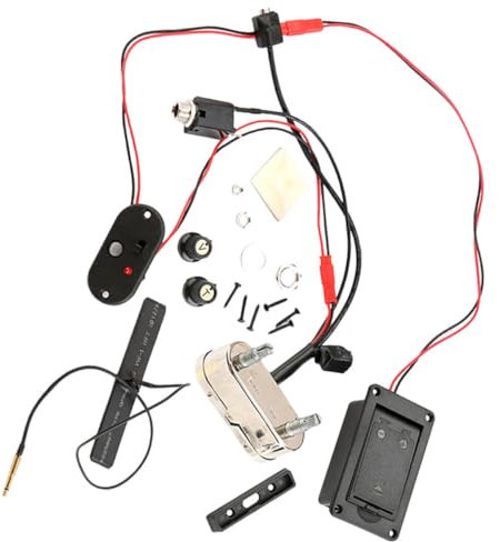 Vaguelly Aktiver Piezoelektrischer Cello Tonabnehmer Mit Eq Mikrofon Und Lautstärkeregler Cello Steg Pickup Für Resonanzkörperinstrumente