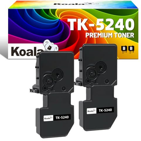 Koala TK5240 Toner kompatibel mit Kyocera TK-5240 TK-5240K TK-5240C TK-5240Y TK-5240M Toner für Kyocera Ecosys M5526CDN M5526CDW P5026CDN P5026CDW (2 schwarz)