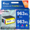 CINKCOCO 963XL Druckerpatronen Kompatibel für HP 963 XL Multipack für HP Officejet Pro 9012e 9010 Patronen 9010e 9012 9014 9014e 9020 9020e 9022 9022e 9025e 9015e 9016e 9019 (4 Pack)