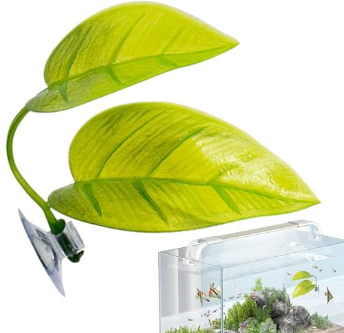 Betta Hammock – Betta Blätter | Aquarium Betta | Schrank verwaltet Hilfsschälen und Co-Wäsche, leichte Betta Leaf Blatt-Hängematte | Die Klebeschublade zieht einen ergonomischen Stick