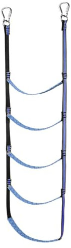 Boat Rope Ladder, 5 Step Boat Rope Ladder, Heavy-Duty Marine Boarding Climbing Rope, Quick-Release Hook System, Non-Slip, Versatile Use for Boat, Dock, Kayak, Poolside, Treehouse, Eme-rgency Escape