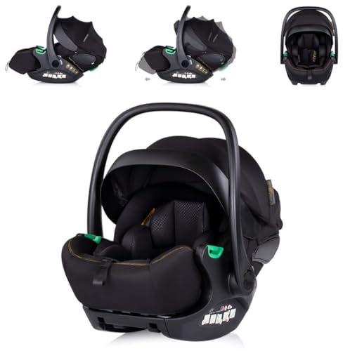 Chipolino i-Size Babyschale Winner (40-87cm) Gruppe 0+, Kopfstütze verstellbar, Farbe:schwarz