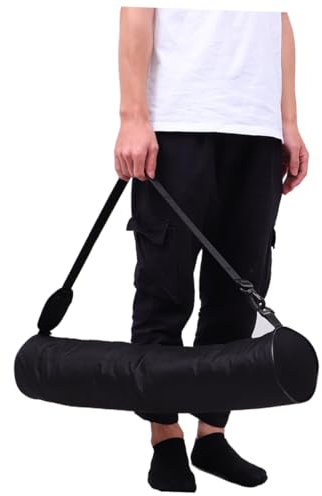 Abaodam Bolsa de almacenamiento de lona para esterilla de yoga, transportador de un solo hombro para esterillas de yoga, ligero y portátil, diseño de textura suave para actividades al aire libre y