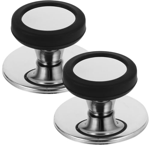 Holibanna 2 Pezzi Manopole per Coperchi Pentola Silicone Resistente Al Calore Manici Sostitutivi Ergonomici per Utensili da Cucina Adatti Padelle e Batterie da Induzione