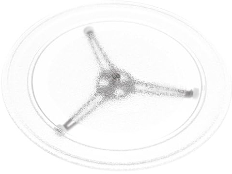TOBBOMEY Mikrowellen Glasdrehteller Ersatz Mikrowellen Drehring Leiser Drehteller mit Glasplatte für Gleichmäßiges Erhitzen Küche Haushalt