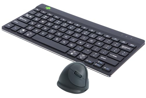 R-Go Combo clavier et souris Bluetooth sans fil - Clavier compact US QWERTY - Rechargeable