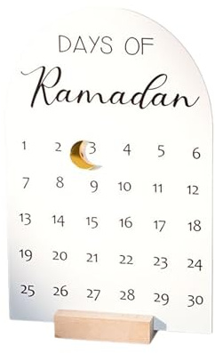 ramada-n-Adventskalender – Countdown-Kalender, Dekorationen, ramada-n-mubaraks-Adventskalender für den Innenbereich, Tisch, Kamin, Büro, Schlafzimmer, Wohnzimmer, Kaminsims