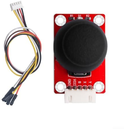 Per PS2 Dual-Axis Joystick Sensor Module Game Button Compatibile con per Arduino Connessione flessibile Monitoraggio in tempo reale Materiale PCB 44x26x35mm Rosso Supporta DC3.3-5V Principiante fai da