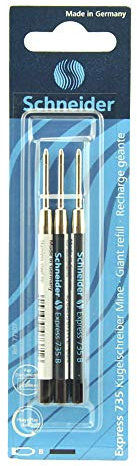 Schneider 77307 - Kugelschreibermine 735B 3-er, schwarz