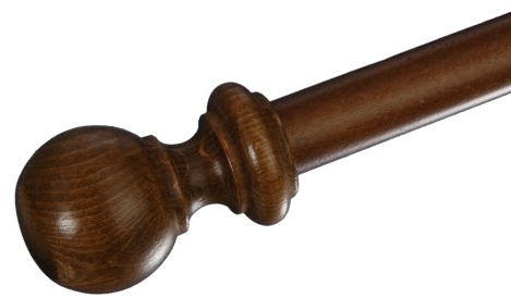 Endstück für Gardinenstange, Stilgarnitur ø 20 mm, 2 Stk eiche rustikal