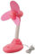 Accessotech Pink Mini Portable USB Powered Desktop Laptop Desk Cool Fan Foam Blades Flexible Neck