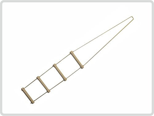 Bettleiter, Strickleiter, Aufrichtehilfe 285 cm lang Kunststoff, weiß