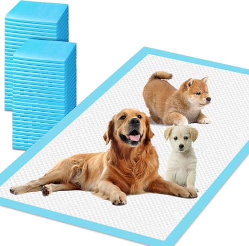 Training Pads Dogs, Leak-Proof 5-Layer Design, Puppy Pads, Puppy Pads, Hygiene Pads, Disposable Pads, PIPI Pads, Training Pads Puppies (Pack of 60, 80 x 90 cm)