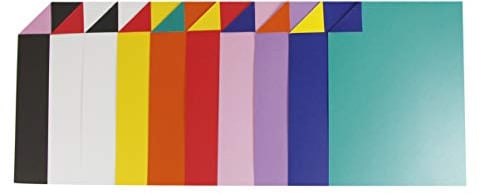 Clairefontaine 457399C - Packung mit 50 Bogen zweifarbiger Bastelkarton, 150g im Format 50x32,5cm, ideal für Bastelaktivitäten, 1 Pack farbig sortiert