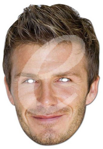 empireposter David Beckham Prominentenmaske, Papp Maske, aus hochwertigem Glanzkarton mit Augenlöchern, Gummiband - Grösse ca. 30x21 cm