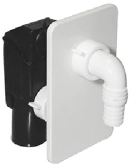 Sifone Lavatrice Ad Incasso Con Placca Bianca Bonomini-Diam. 40