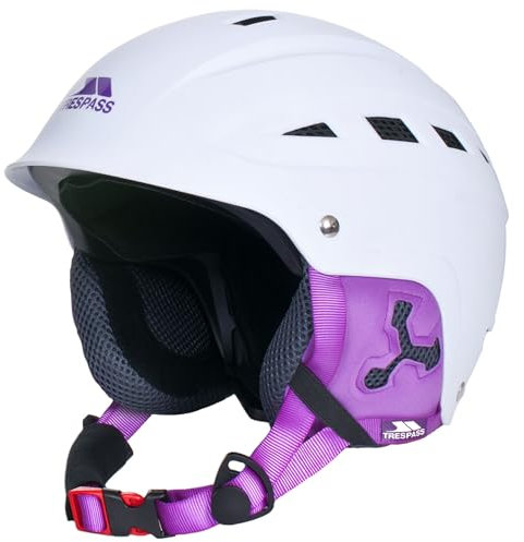 Trespass - Casco da Neve Davenport, da Donna, Bianco (Bianco), Grande/X-Large