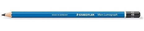 Staedtler Pack of 3 Mars Lumograph 100 Pencils 2 mm Lead 4B Blueaa