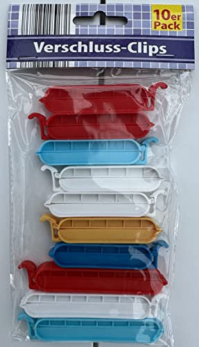 10 Stück Verschluss-Clips Frischhalteclips Gefrierbeutel Klammern 02283