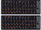 Russische Tastatur-Aufkleber, russisch-englische Tastatur-Buchstaben, Ersatzaufkleber, orangefarbene Schrift mit schwarzem Hintergrund für PC, Computer, Laptop, Notebook, Desktop, kyrillische