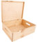 Creative Deco XL Large Plain Wooden Storage Box | 40 x 30 x 14 cm (+/-1 cm) | Hinged Lid & Handles | Unpainted Gift Box Storage | UNSANDED Wood Keepsake Memory Craft Chest