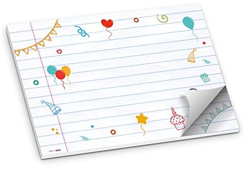 itenga Schreibunterlage Geburtstag Schulanfang KINDER/Tischset/Platzset/Malunterlage/Bastelunterlage DIN A3, 50 Blatt