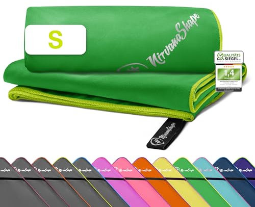 NirvanaShape Mikrofaser Handtuch, Microfaser Handtücher leicht, kompakt als Badetuch, Reisehandtuch, Strandtuch, Sporthandtuch für Fitness, Strand, S 60 x 40 cm