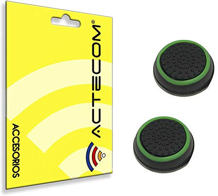 actecom 1 Par Funda de Goma Compatible con Joystick Mando Sony Playstation Dualshock 4 PS4/Slim/Pro Xbox One Eje L3 R3 Gomas (Verde)