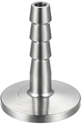 sourcing map Edelstahl 304 KF16 Flansch auf 8 mm Gummi Schlauch Barb Adapter für Vakuum