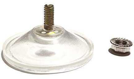 M6 – D 5,5 cm (D 5,5 cm), starker PVC-Saugnapfhaken mit Kontermutter, verdicktes Rand-Design für verbesserte Saugkraft, 5 Stück/Packung (empfohlen) (transparent)