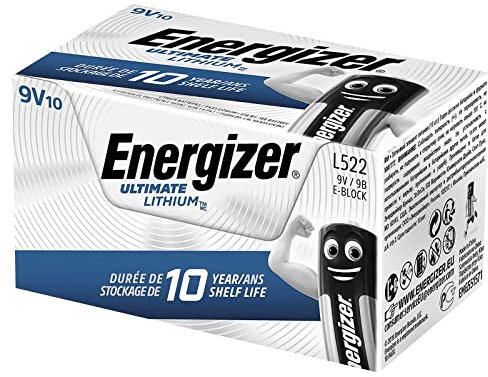 Pack de 10 batterys 9V / FR9 Lithium Energizer