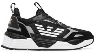 EA7 Scarpa Uomo Nera/Grigio in Mesh e Ecopelle