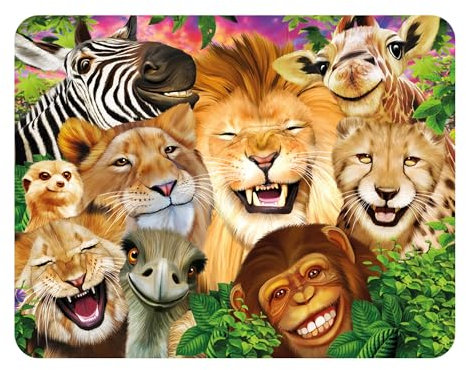 3D LiveLife Magnet - Safari Smiles from Deluxebase. Lenticular 3D Wild Animal Fridge Magnet. Magnetic decor for kids and adults with artwork licensed from renowned artist, Michael Searle