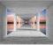 decomonkey - Papier Peint Panoramique Paysage 350x256 cm - Décoration murale moderne – Tapisserie décorative pour chambre salon - Brique bois lac paysage tunnels
