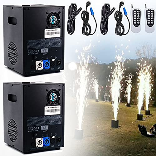 ZH-VBC Macchina per Fontana di Nozze da 600 W Elettrica Macchina per Fuochi D'Artificio Stelle Filanti Fredde Controllo DMX per Decorazioni Regalo Compleanno Karaoke Ktv Bar