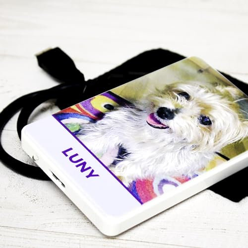 Dgregalos Disco Duro Externo USB Personalizado con tu Foto (1 TB, White)