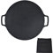 Korean BBQ Grill Pan，Iron Round Grill Pan Nonstick Heat Resistant Round Grilling Tray for Pork Belly Pancakes(36CM)